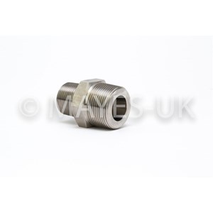 1/2"x 1/4" 6000 (6M) NPT Reducing Hex Nipple 316/316L Stainless Steel