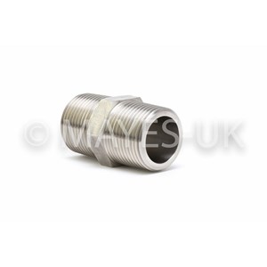 1/8" 3000 (3M) BSPT Hex Nipple 316/316L Stainless Steel