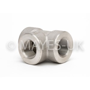 1/4" 6000 (6M) BSPT Equal Tee 304/304L Stainless Steel