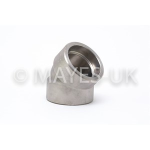 1/8" 3000 (3M) SW 45° Elbow 316/316L Stainless Steel